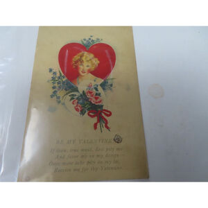 *Vintage 1930's Valentine Post Card 3.5"by 5.5" MADE IN USA